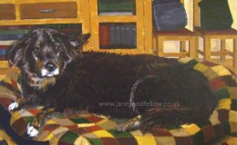 Acrylic artwork of "Ben" a much loved pet