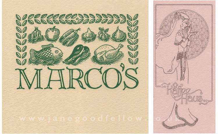 Marco's & Kaffee Haus illustrations